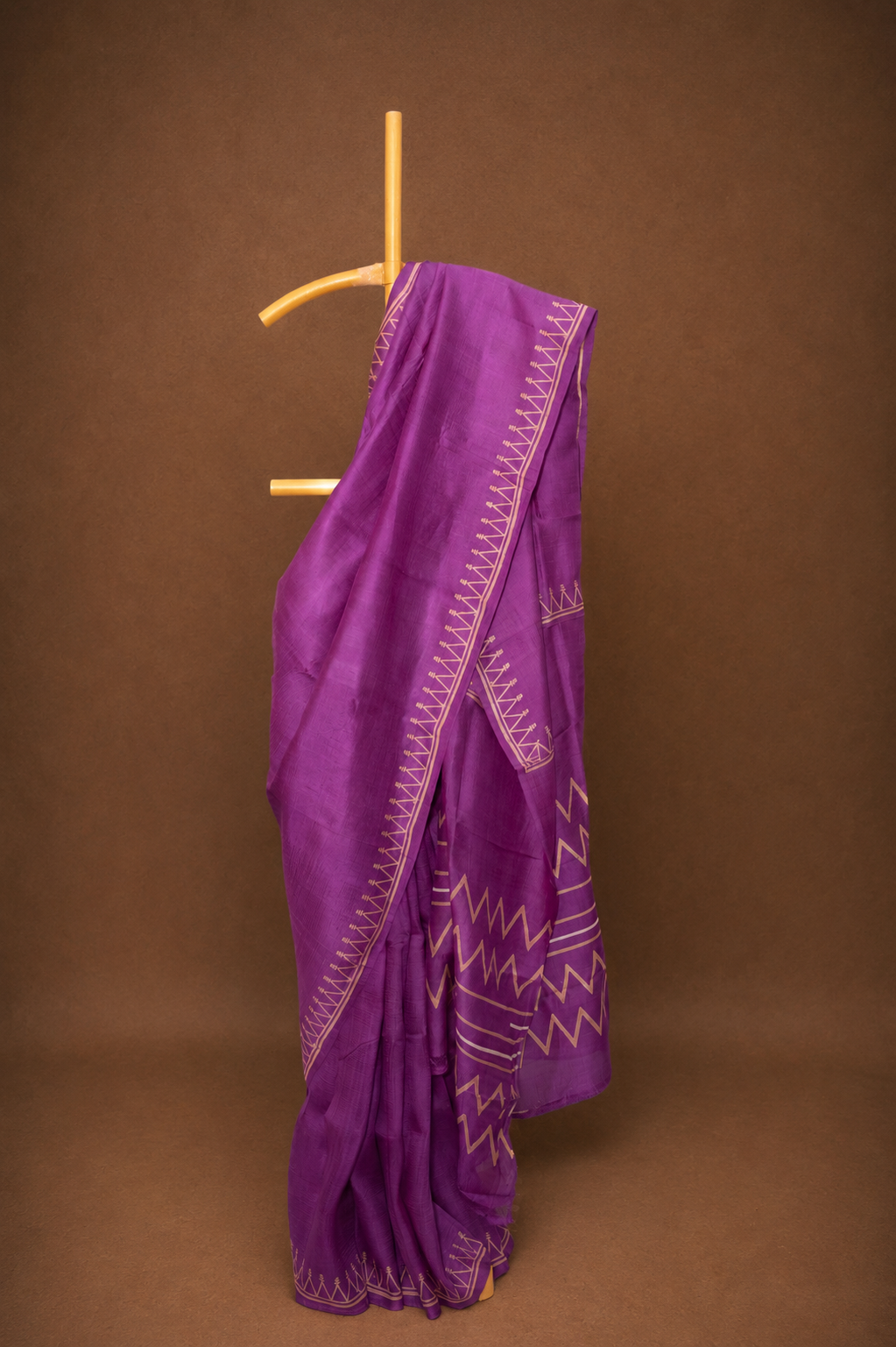 Regal Purple colored Dupion Silk Saree
