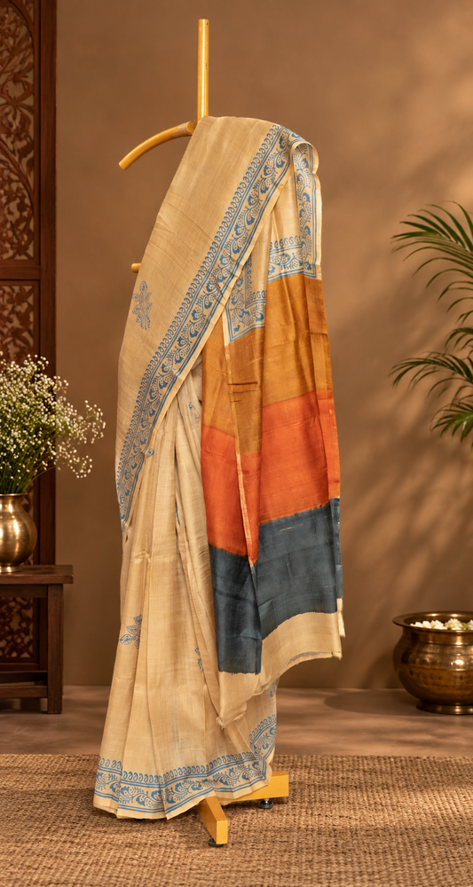 Royal Tussar Silk Blooms